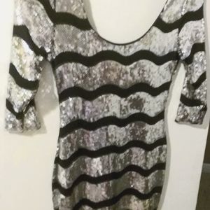 Silver sequin Dress
